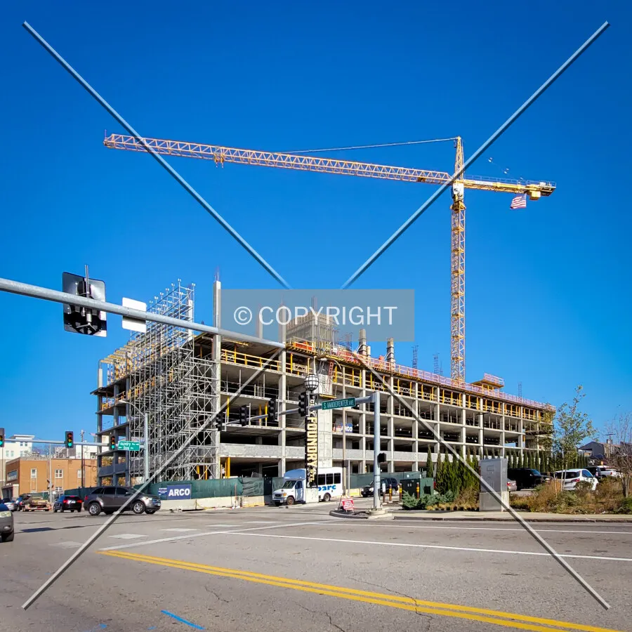 From the southwest during construction; November 14, 2022