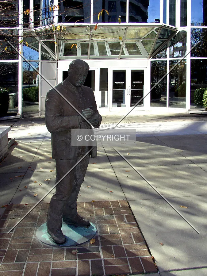 Statue in front of the main entrance