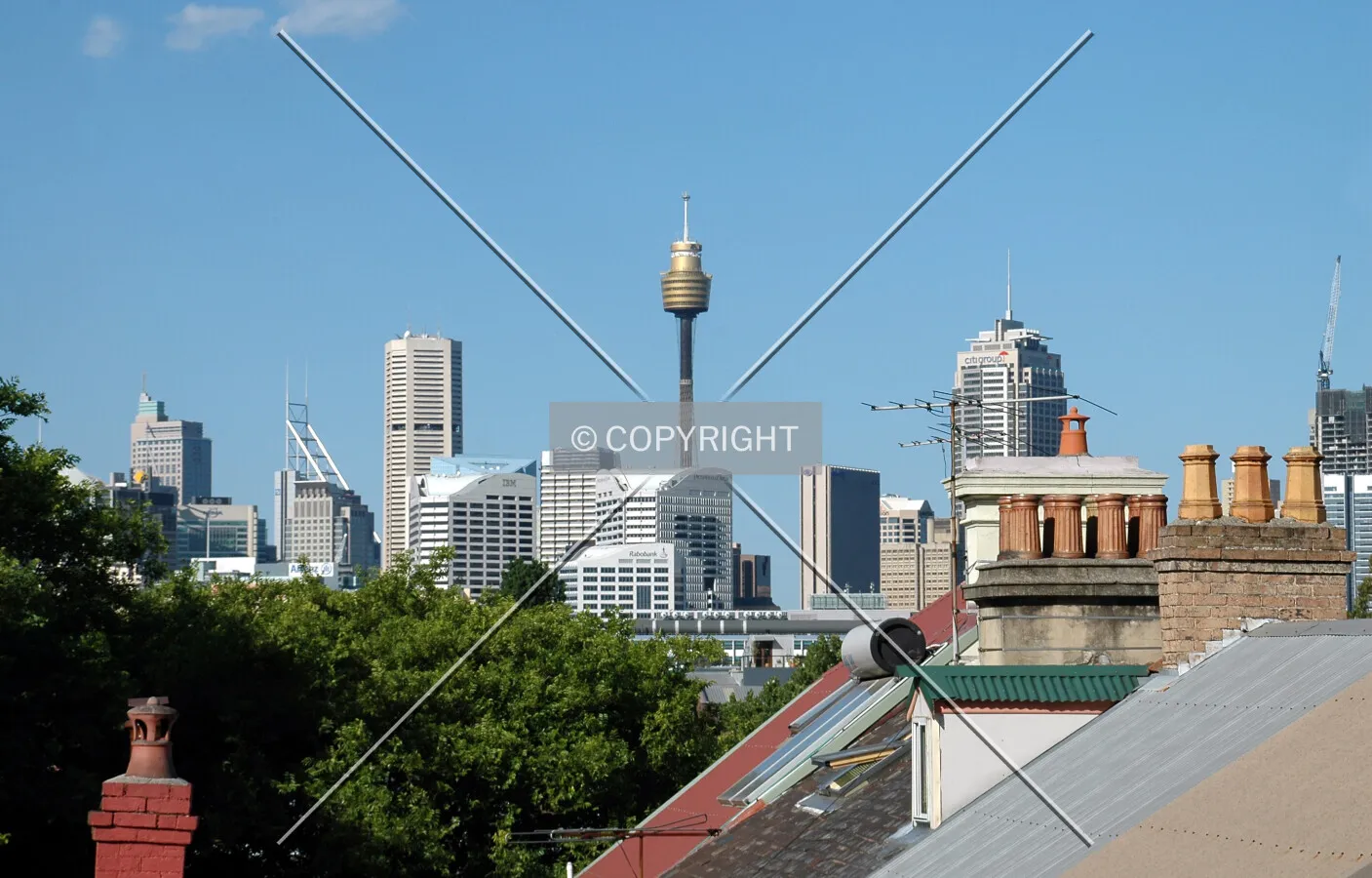 Skyline from the inner west suburb Glebe