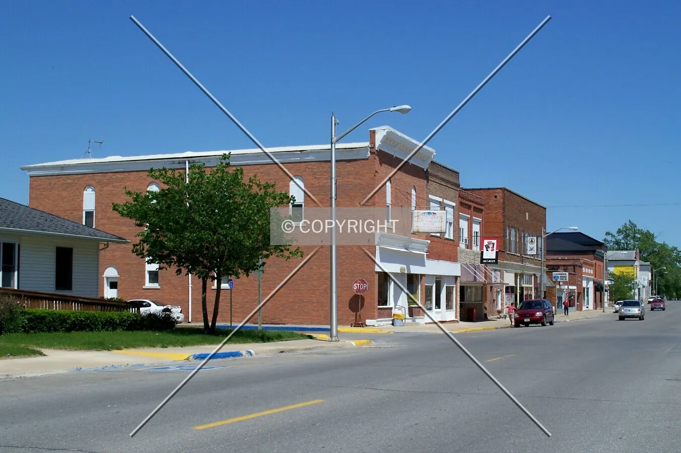 Looking east along West Main Street