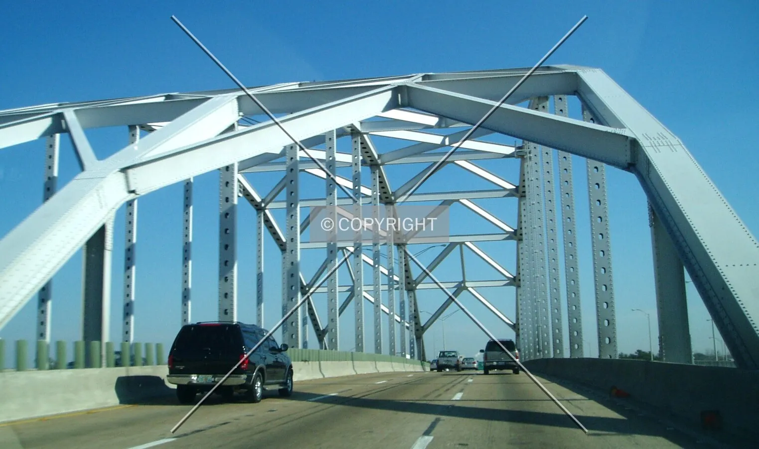 Heading north on Interstate 95 on the Fuller Warren Bridge over the St. John's River
