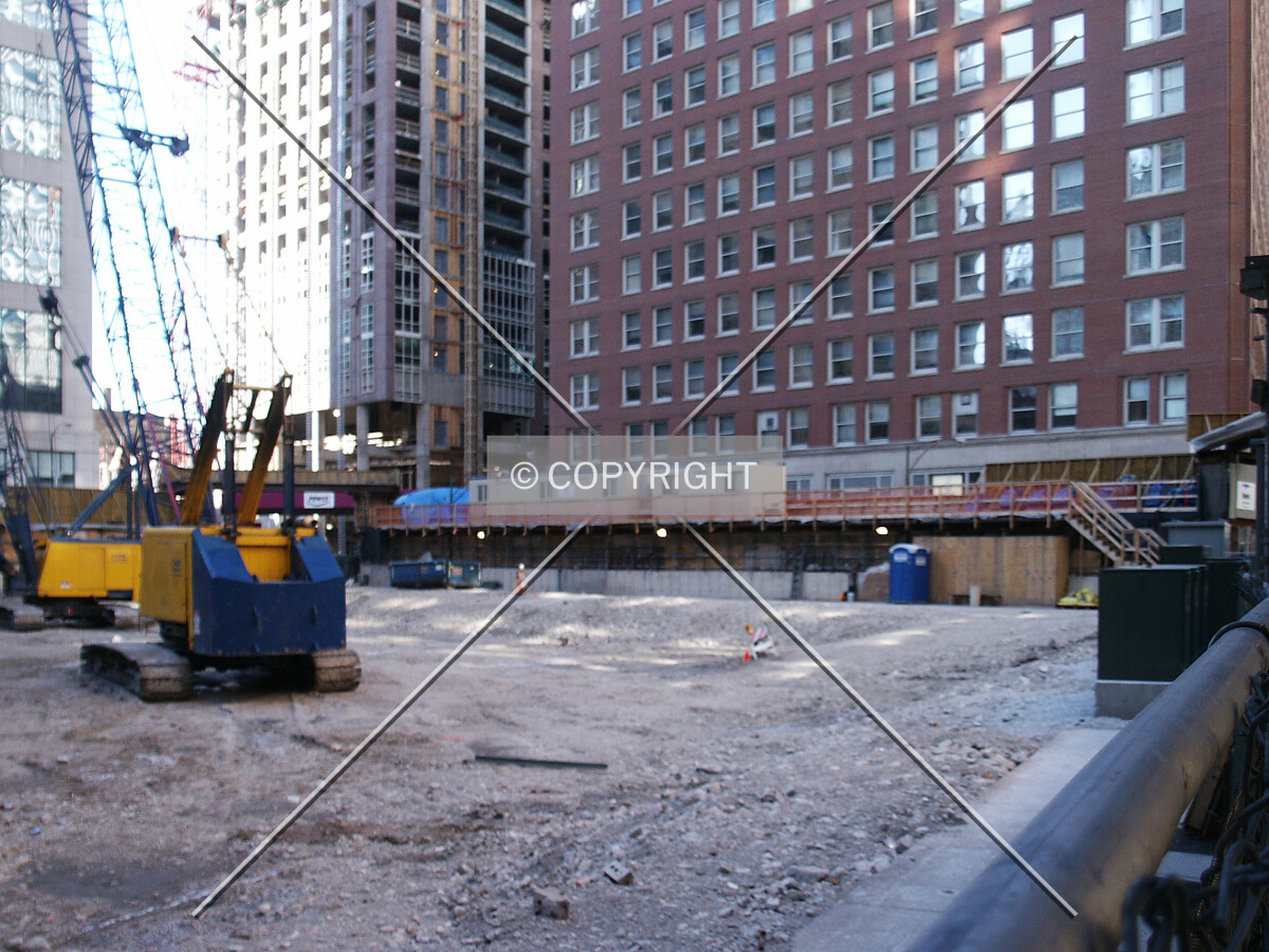 Looking northwest across the site