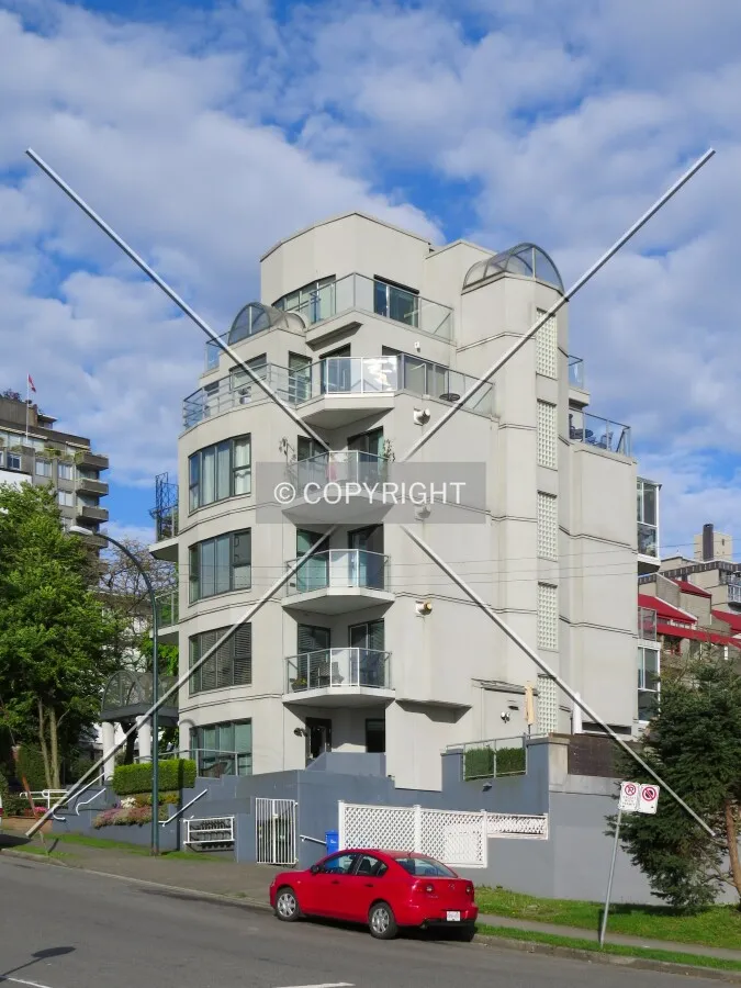 View to the east across Beach Avenue & Bute Street