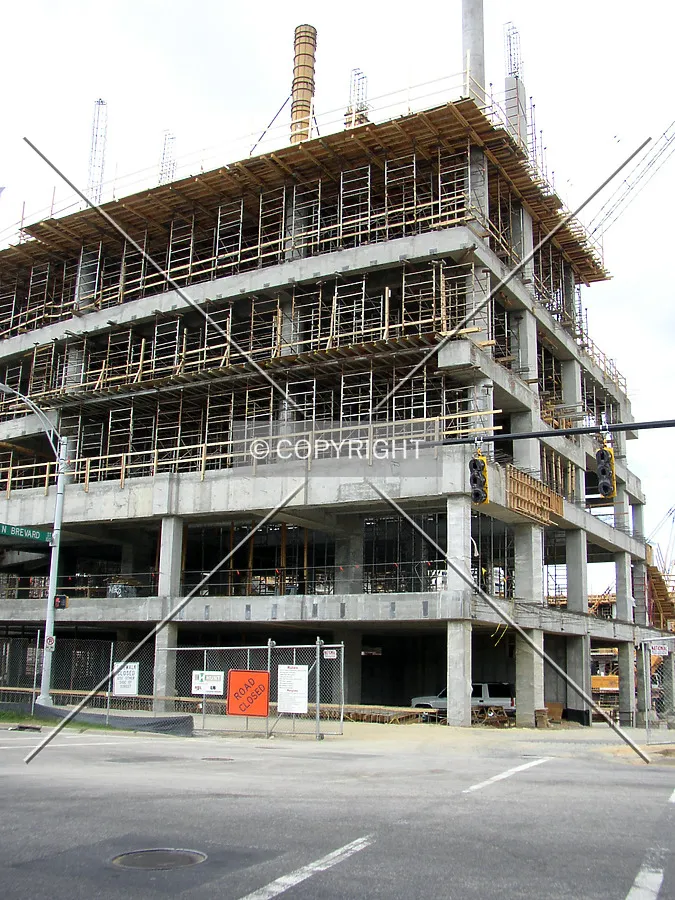 Looking north from East Trade Street