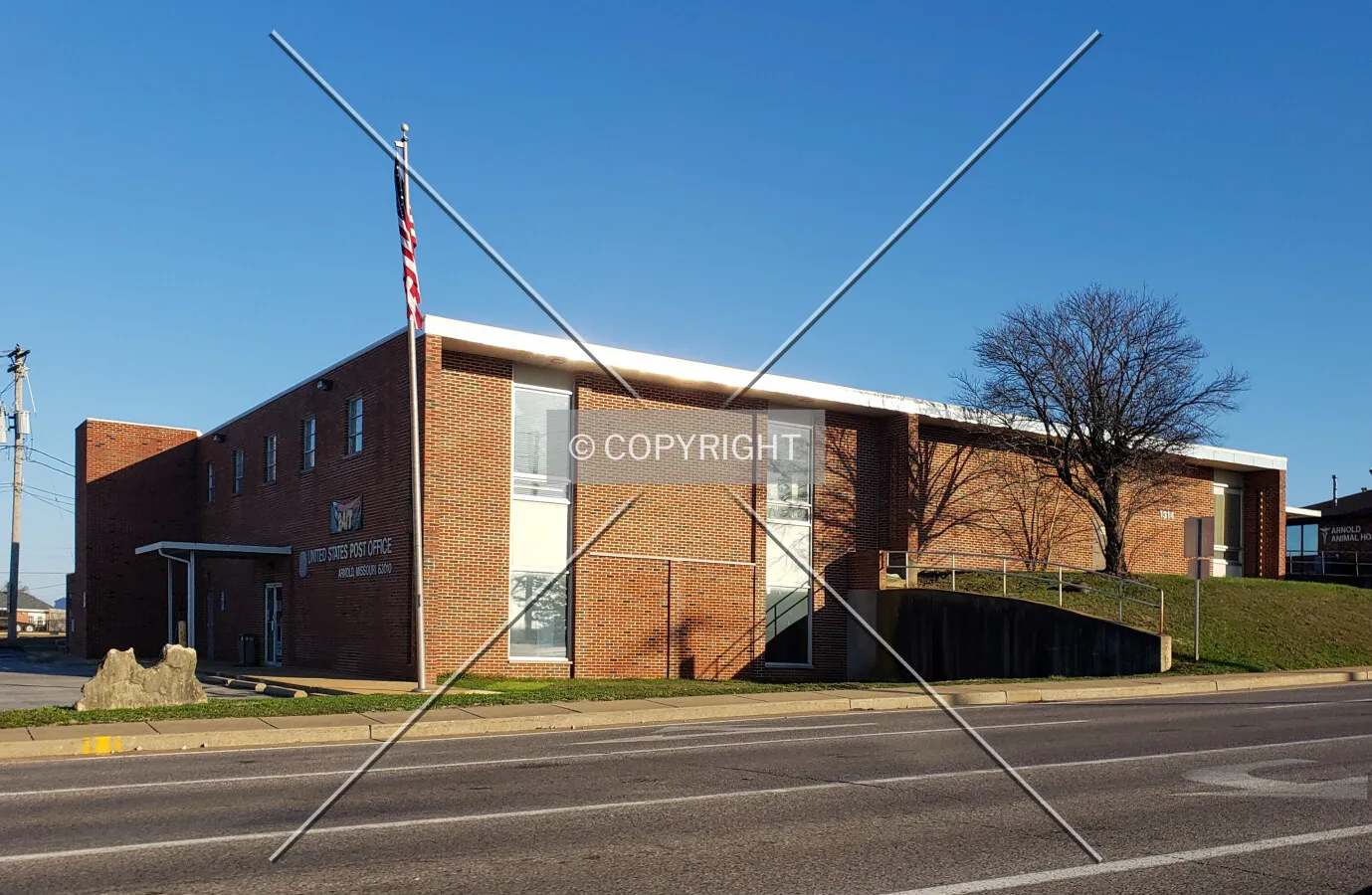 View from the northwest; March 31, 2019