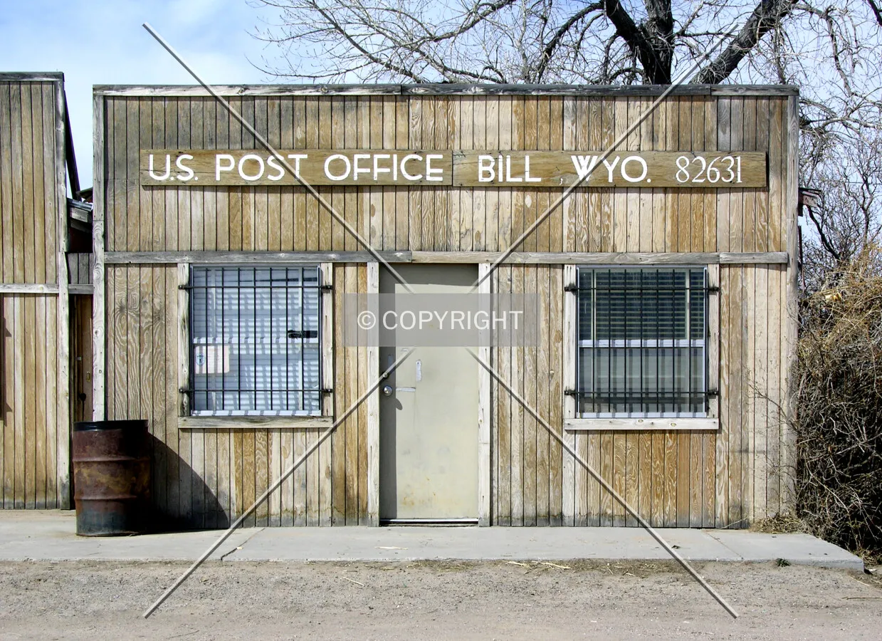 Post office in Bill, Wyoming