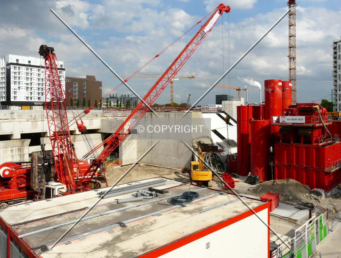Foundations equipment at site