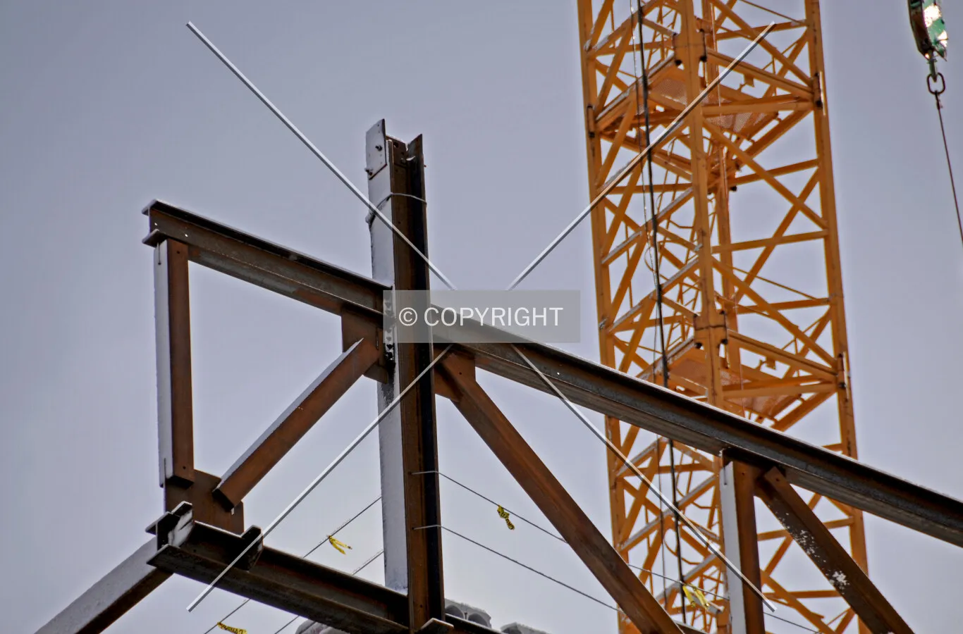 Steel truss at the northwest corner