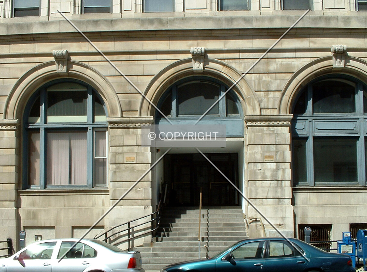 Entrance on Portland Street from the east