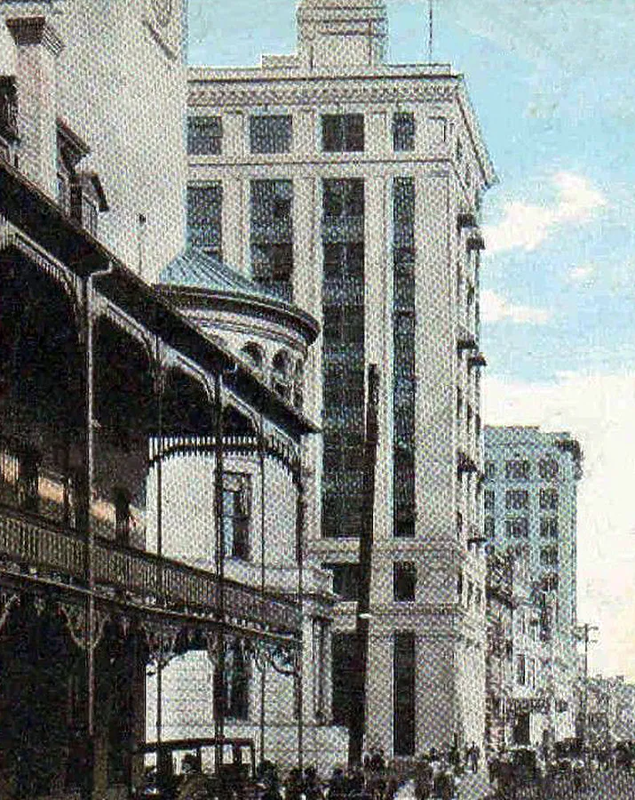 Vintage view from the west along Forsyth Street