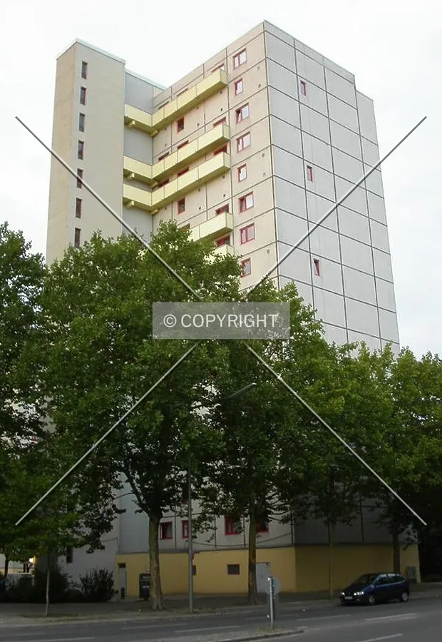 Look up view of the building