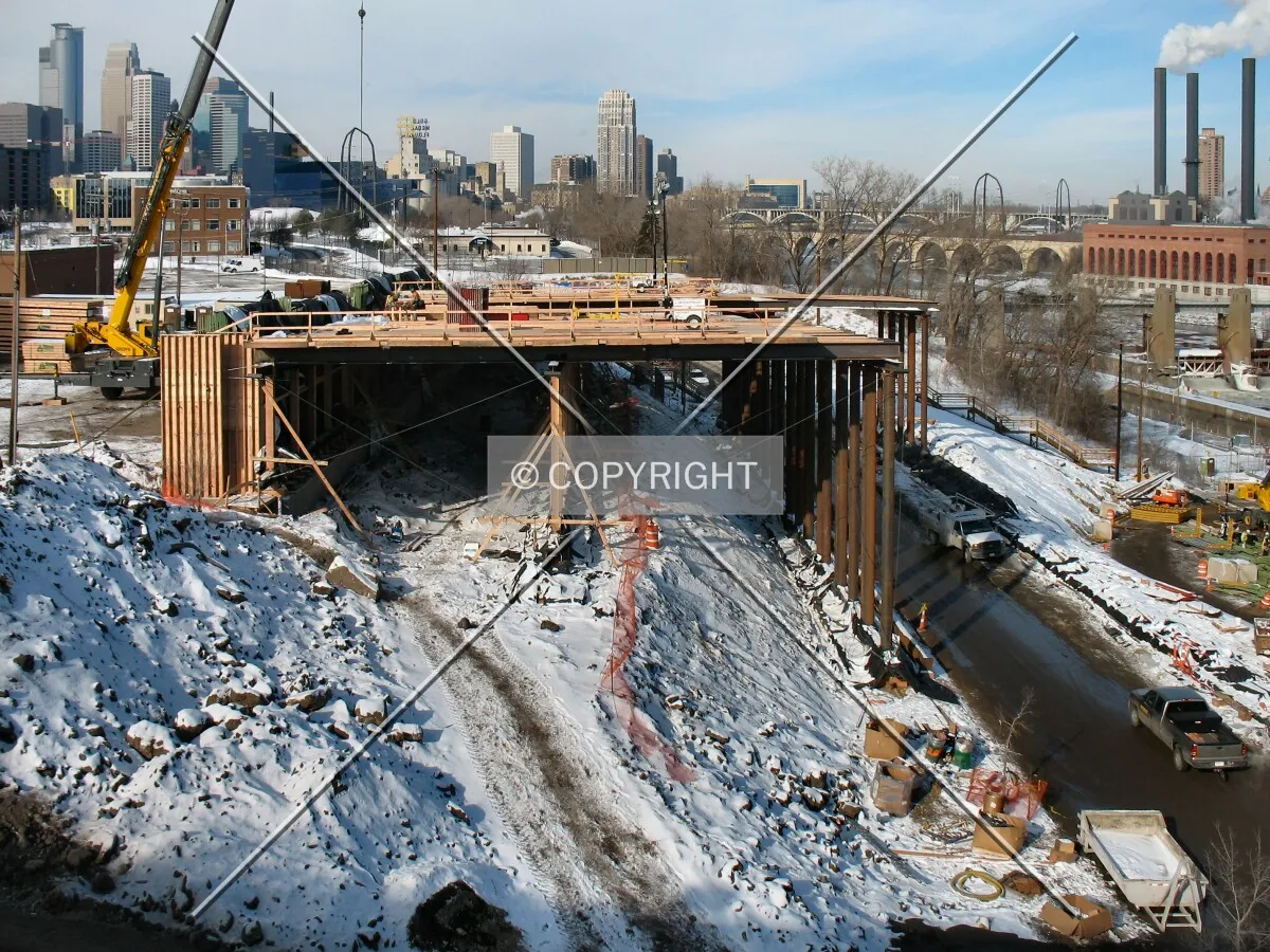 Steel from Abutment 1 to just short of West River Parkway