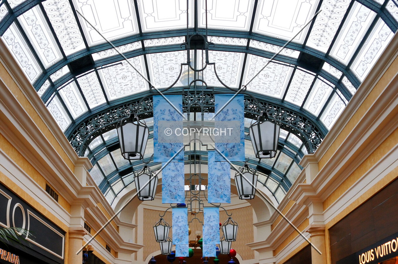 Inside the small mall of the Bellagio's