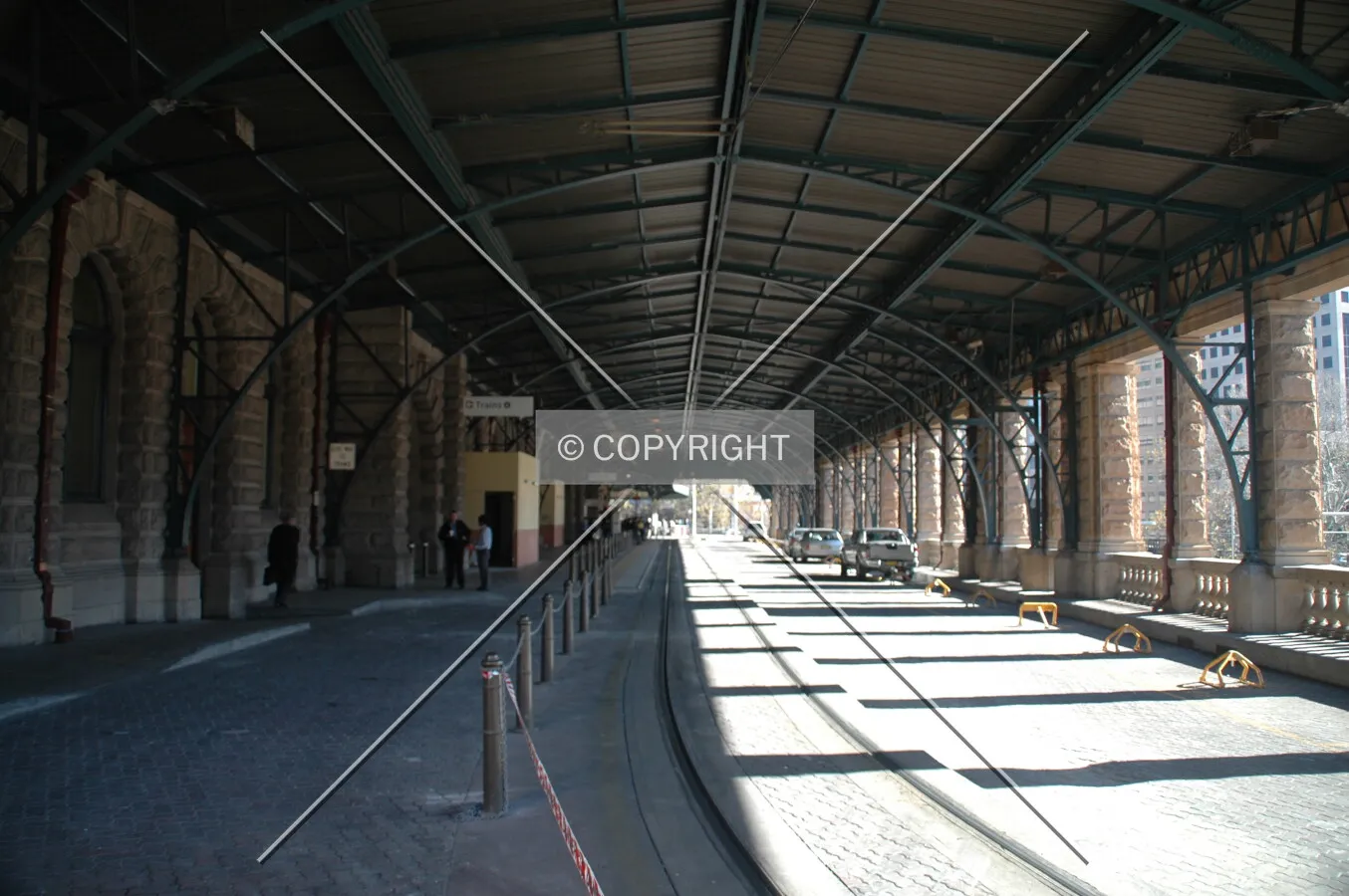 View of the light rail concourse