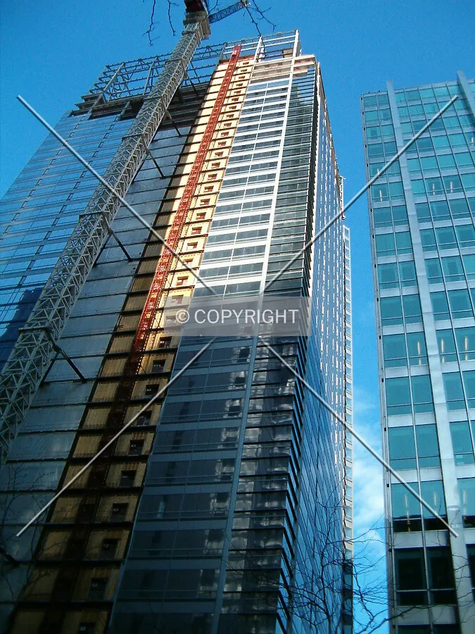 Looking up from southwest corner