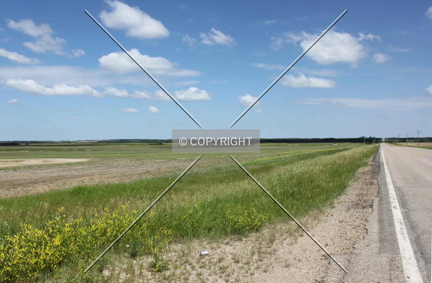 Looking north along SK 47.