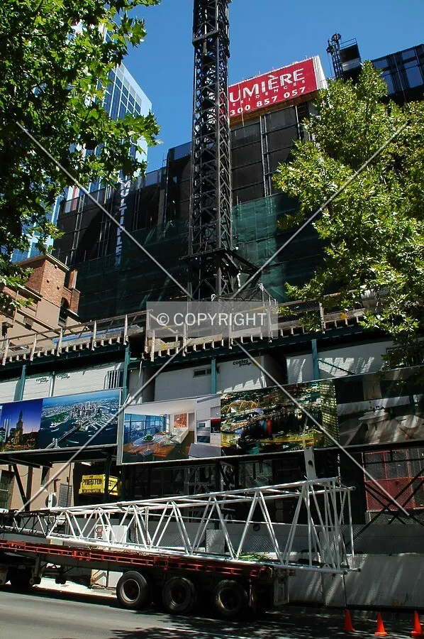 Portion of the crane is about to be assembled