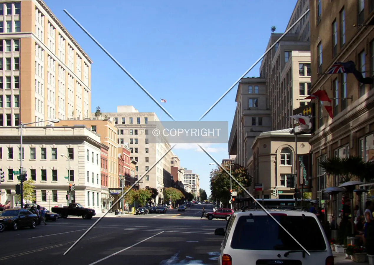 Looking east from 12th Street NW