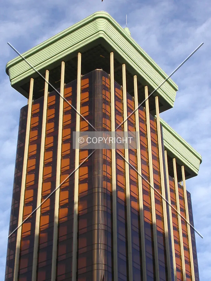 Looking up from the west