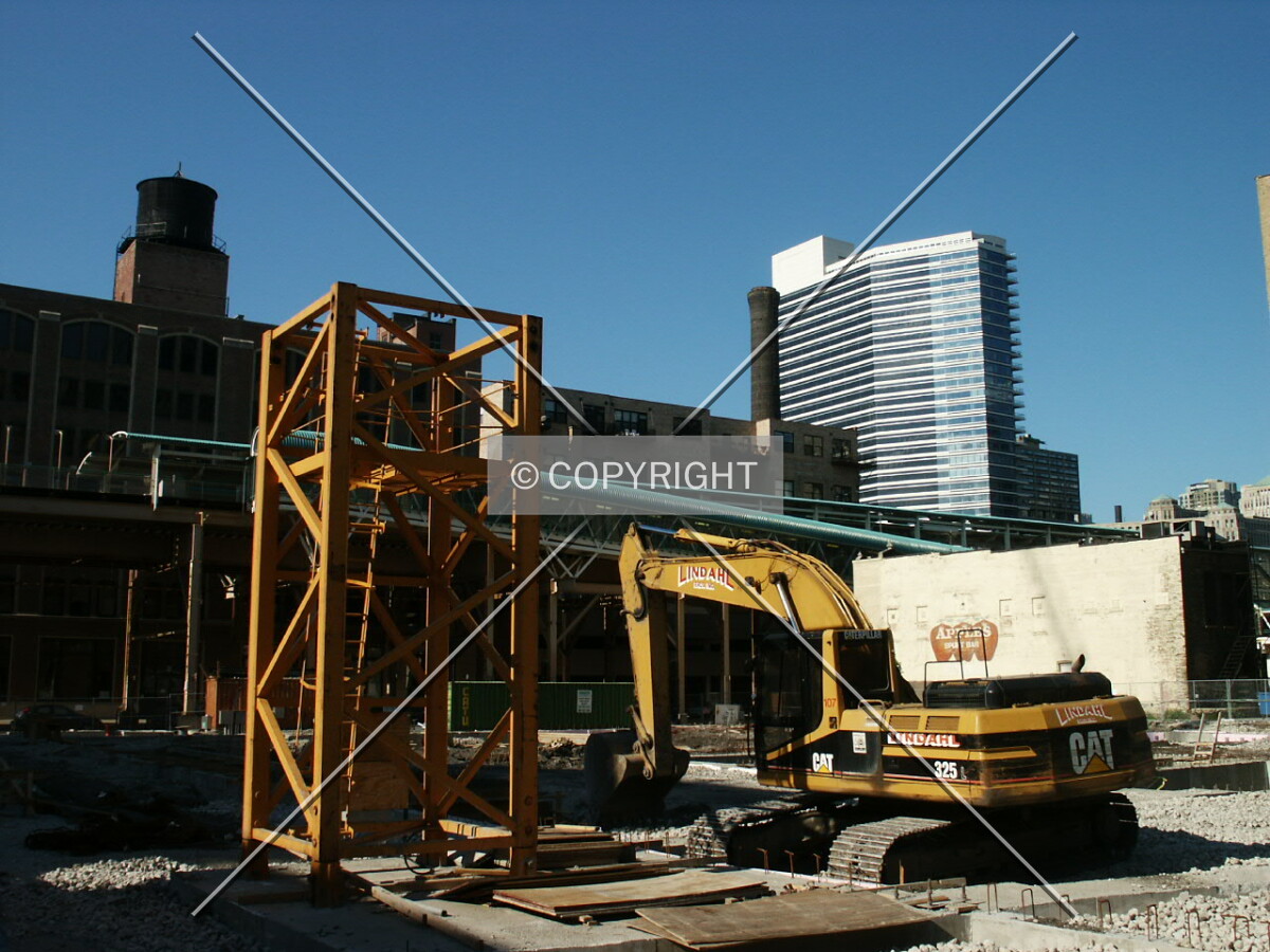 Base of the tower crane