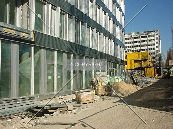 View of the facade at ground level