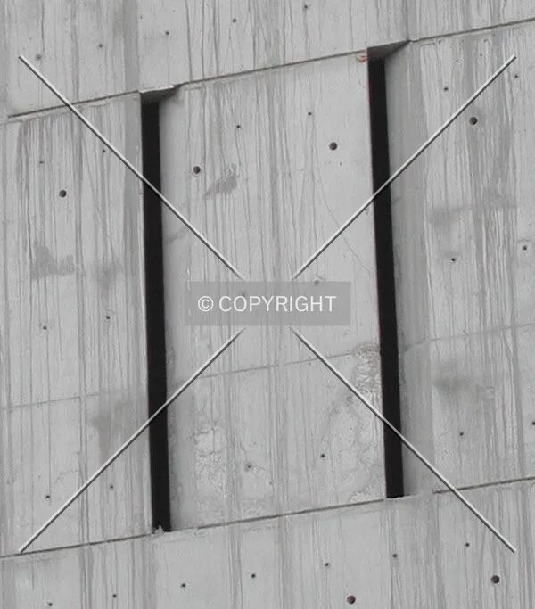 View of some windows at the base of the core