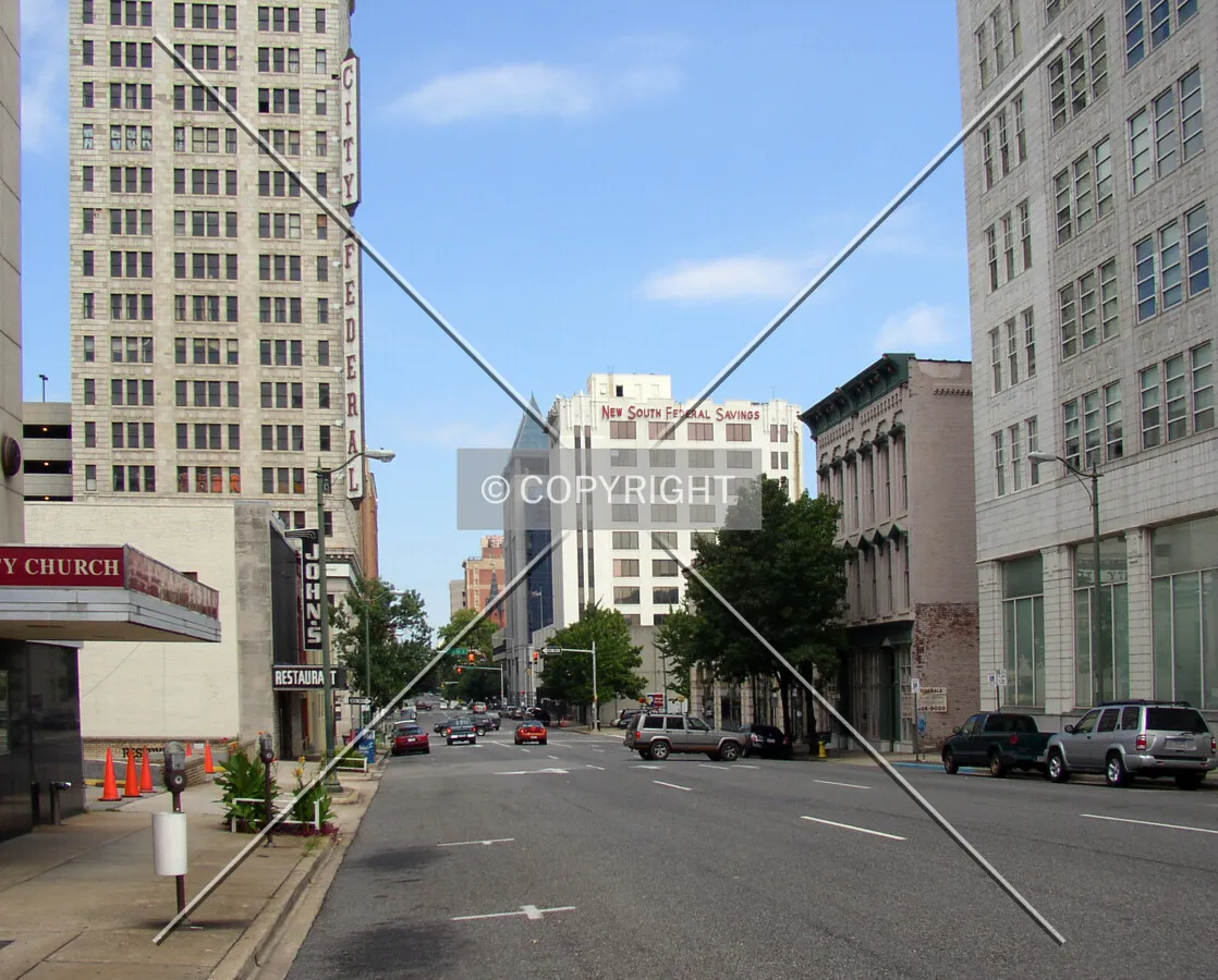 Looking north from 1st Avenue North