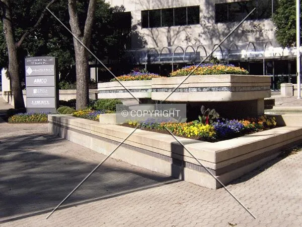 Plaza in front of the main entrance off Beattie Place