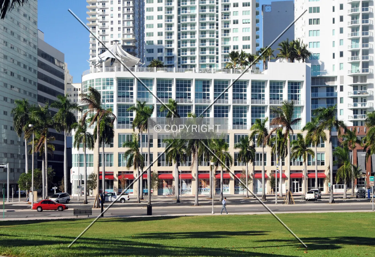 View from the east across Biscayne Boulevard