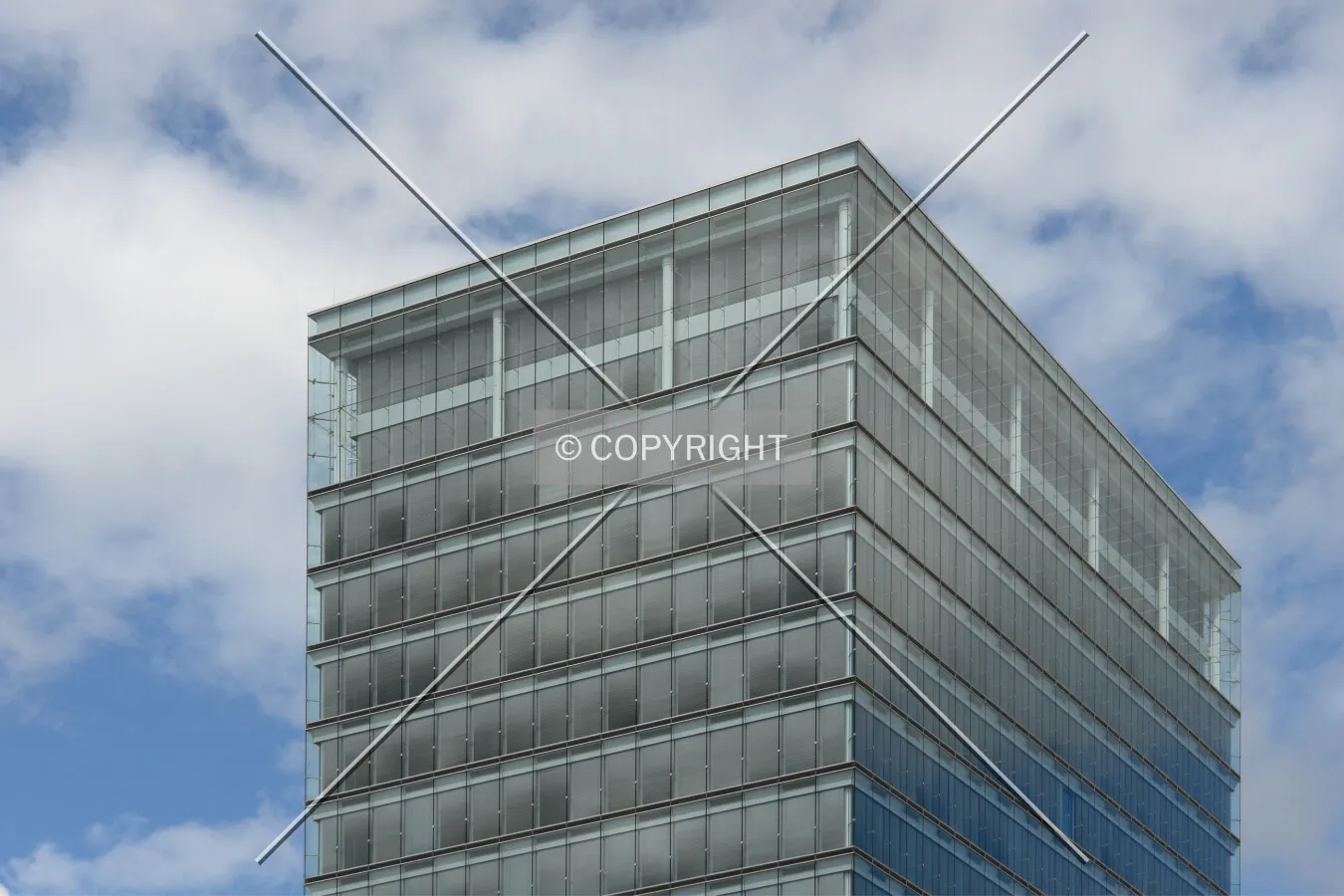 Upper section of the office building