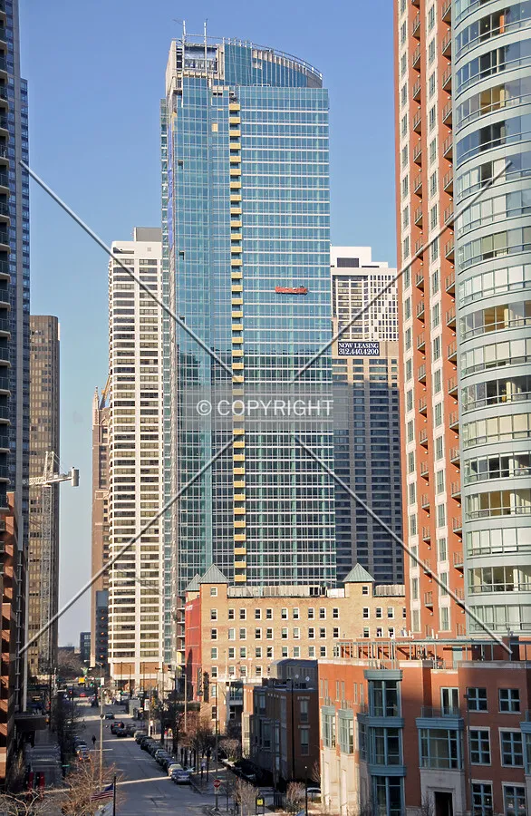 Looking north along McClurg Court from Upper Wacker Drive