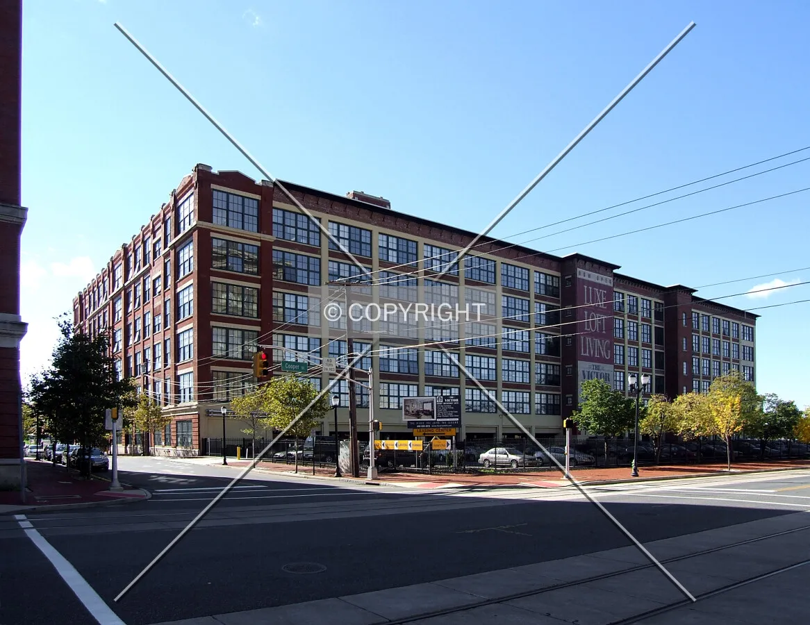 View from the northeast at Front and Cooper Streets