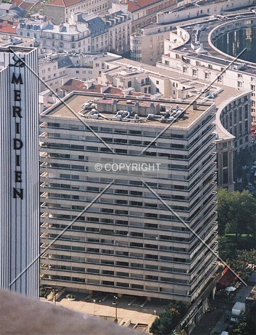 As seen from Tour Montparnasse; Hotel Meridien on the left