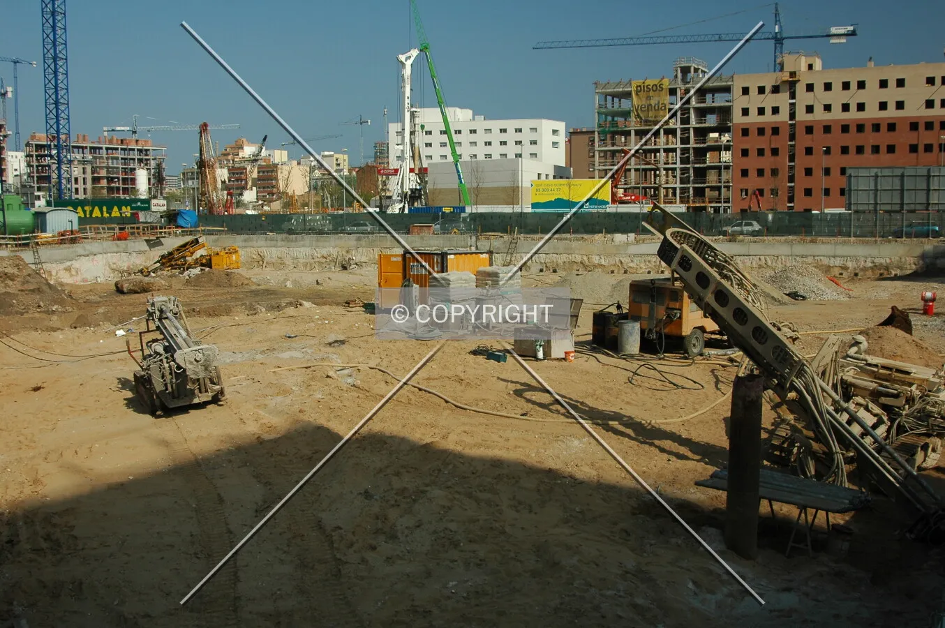 General view of the construction site
