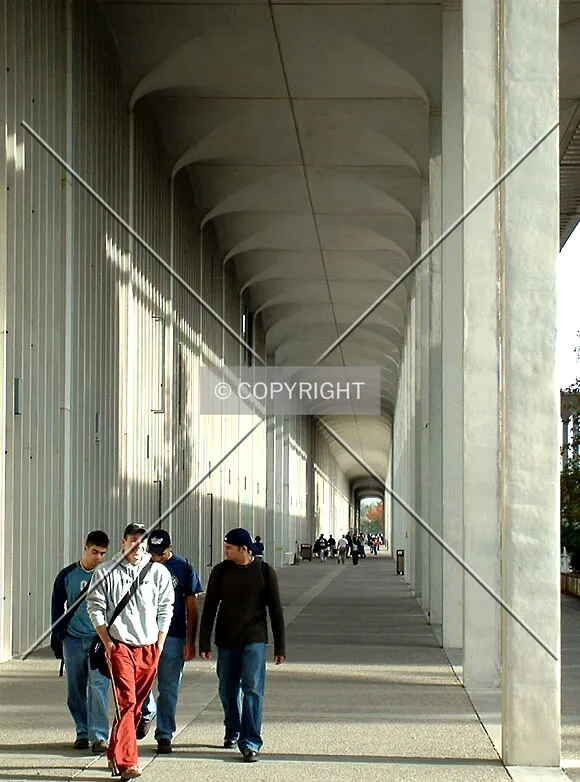 Academic podium colonnade from the northwest