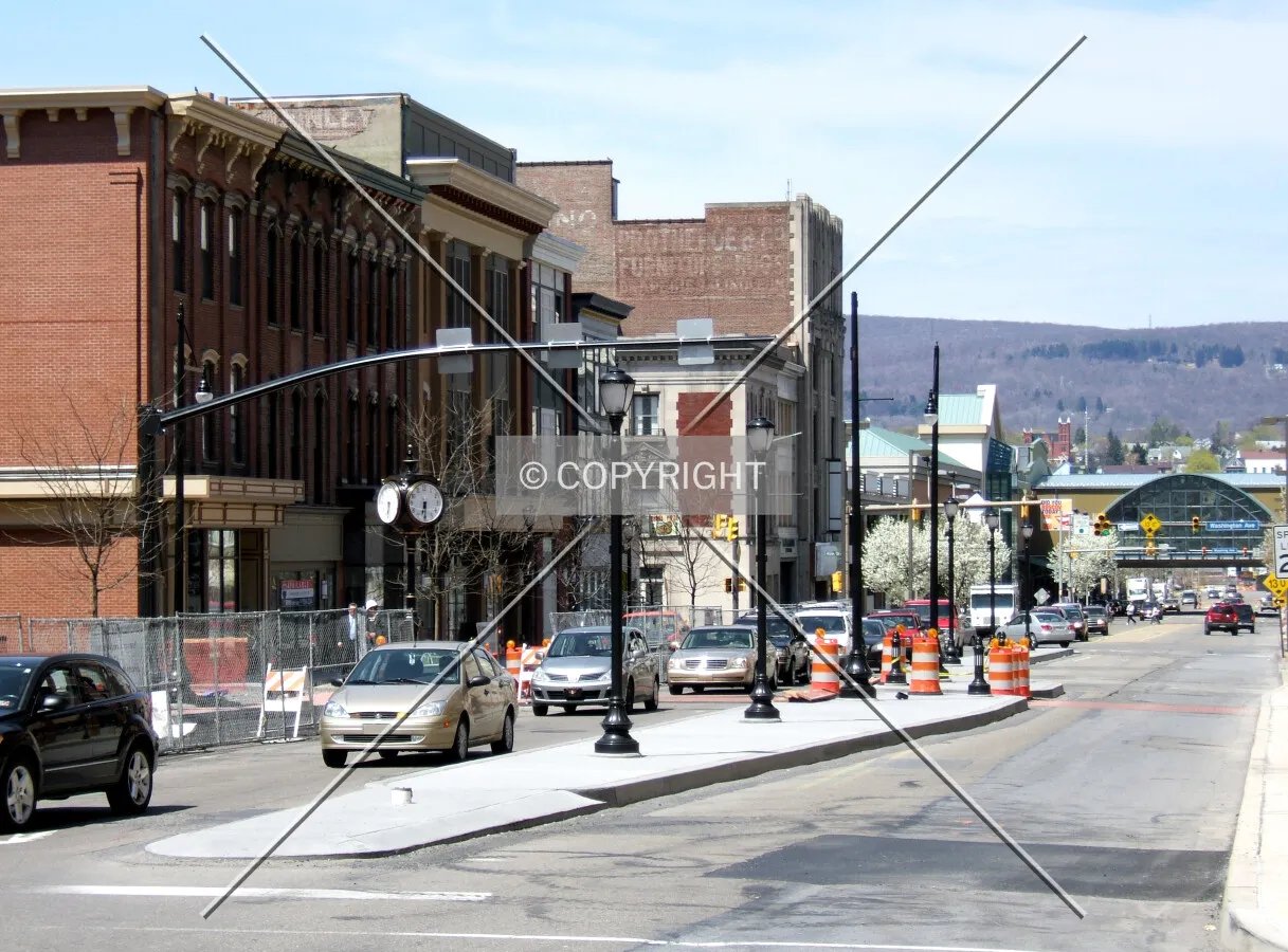 View from the southeast at Adams Avenue