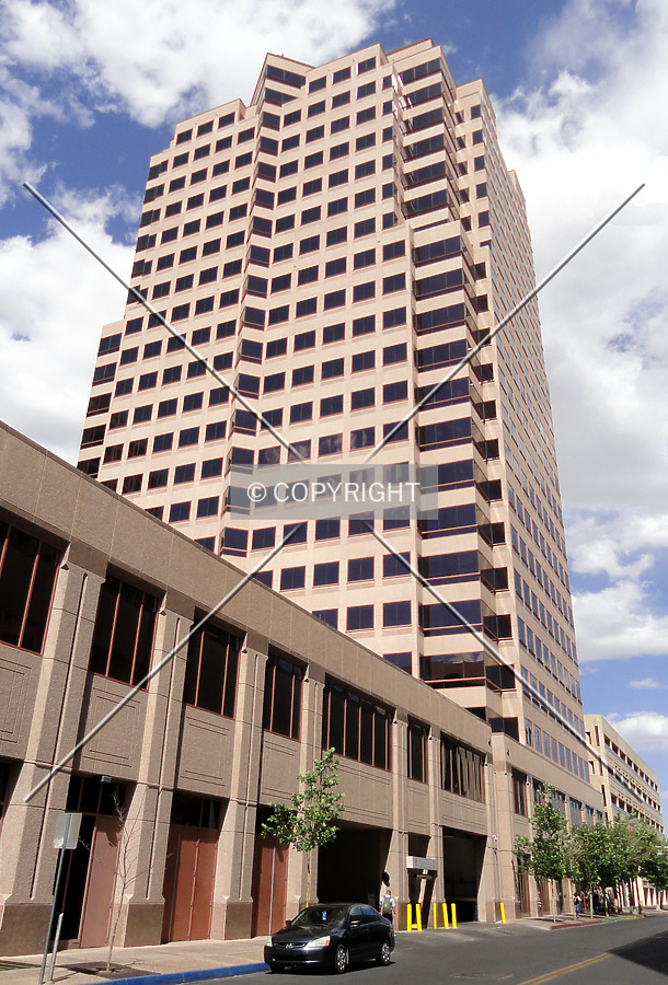From across Copper Avenue to the west