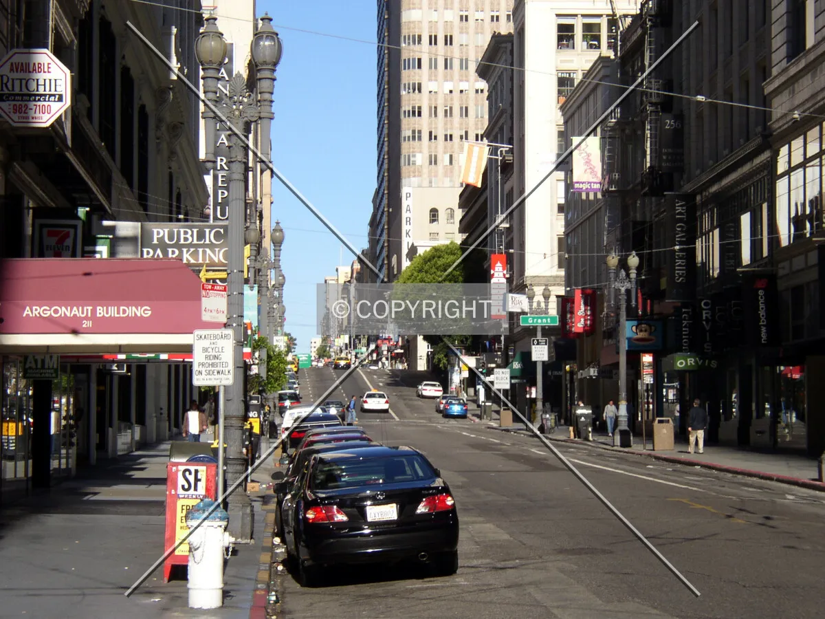 Looking south from Sutter Street