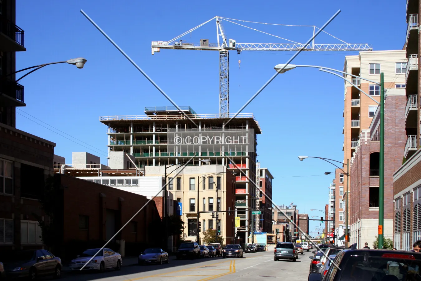 Looking north on Morgan Street