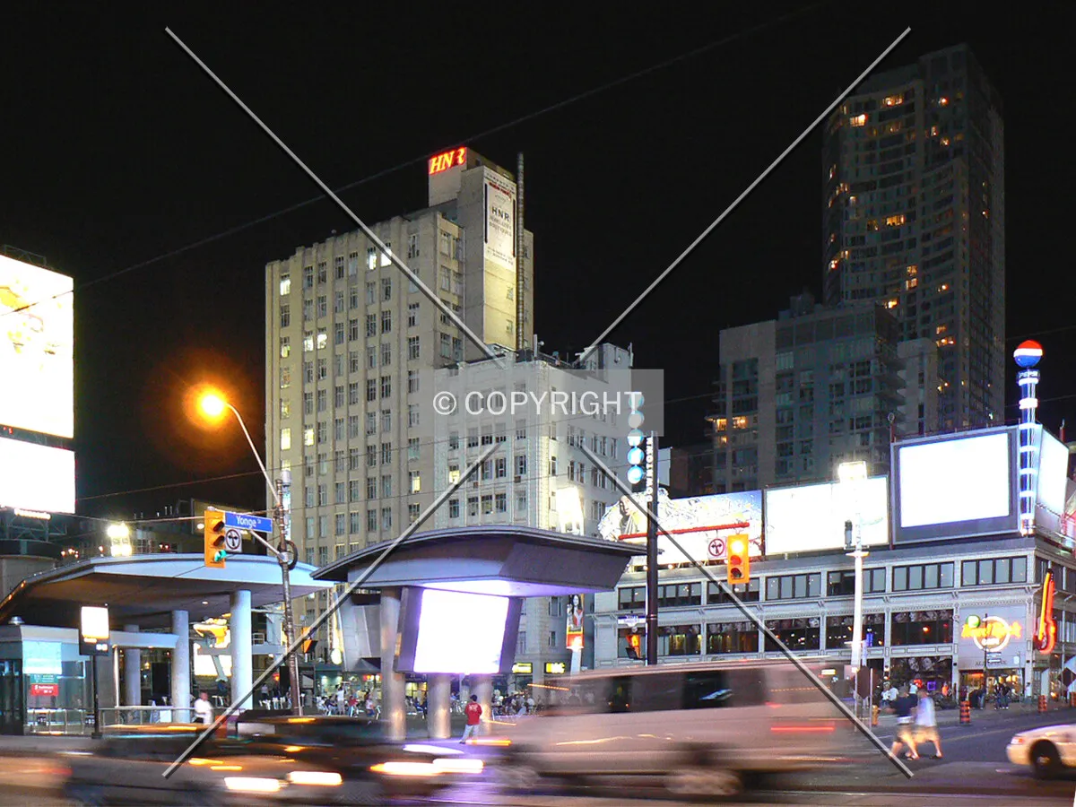 Dundas Square as seen from the northwest