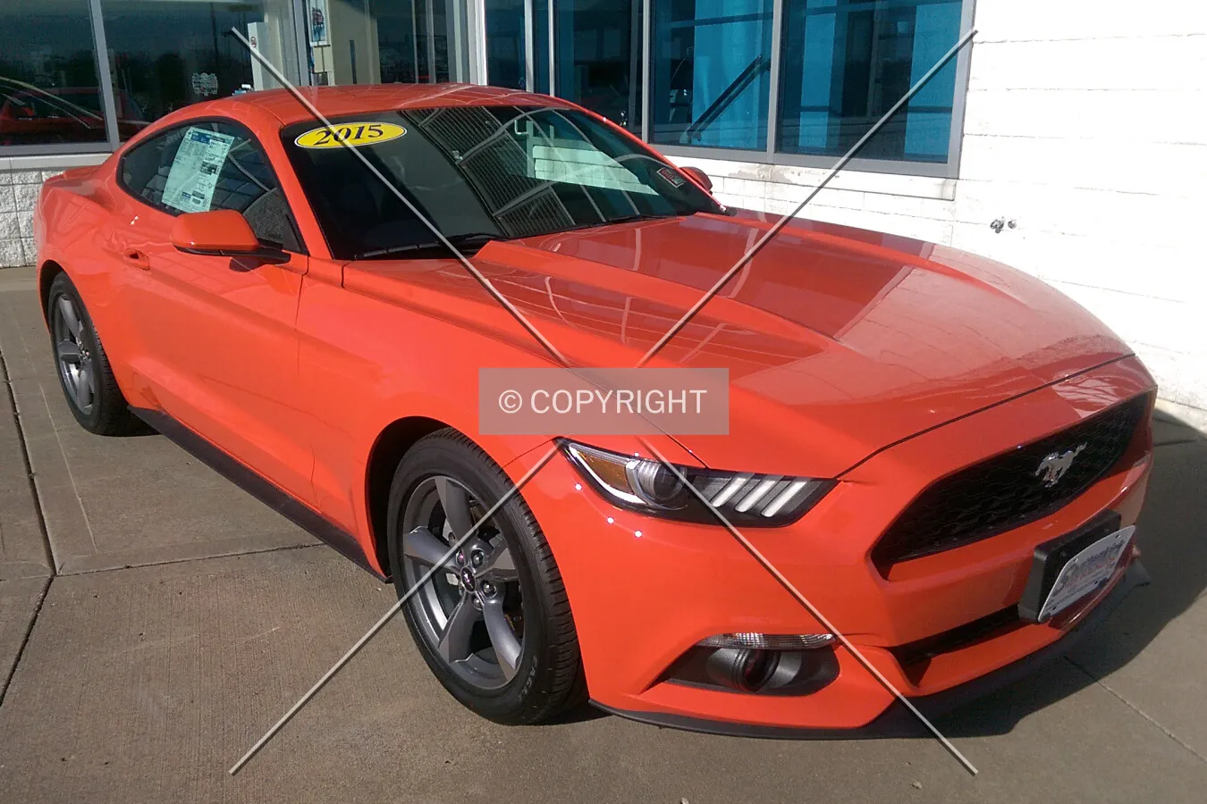 A 2015 Ford Mustang; December 25, 2014