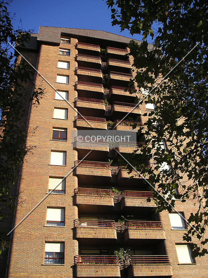 Close view of the north facade