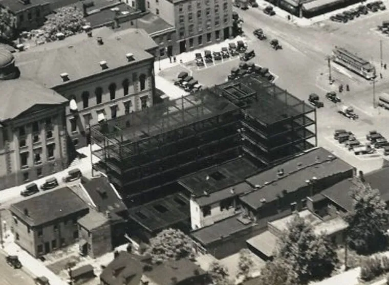 Aerial view while under construction