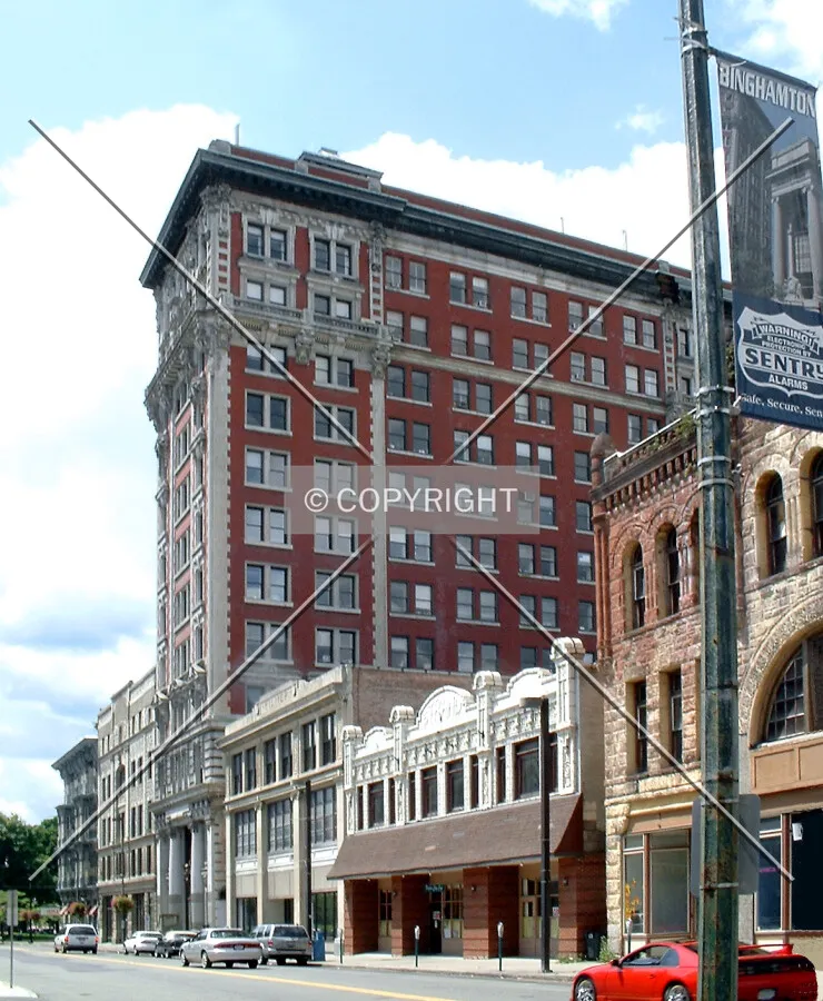 View from the northeast along Chenango Street