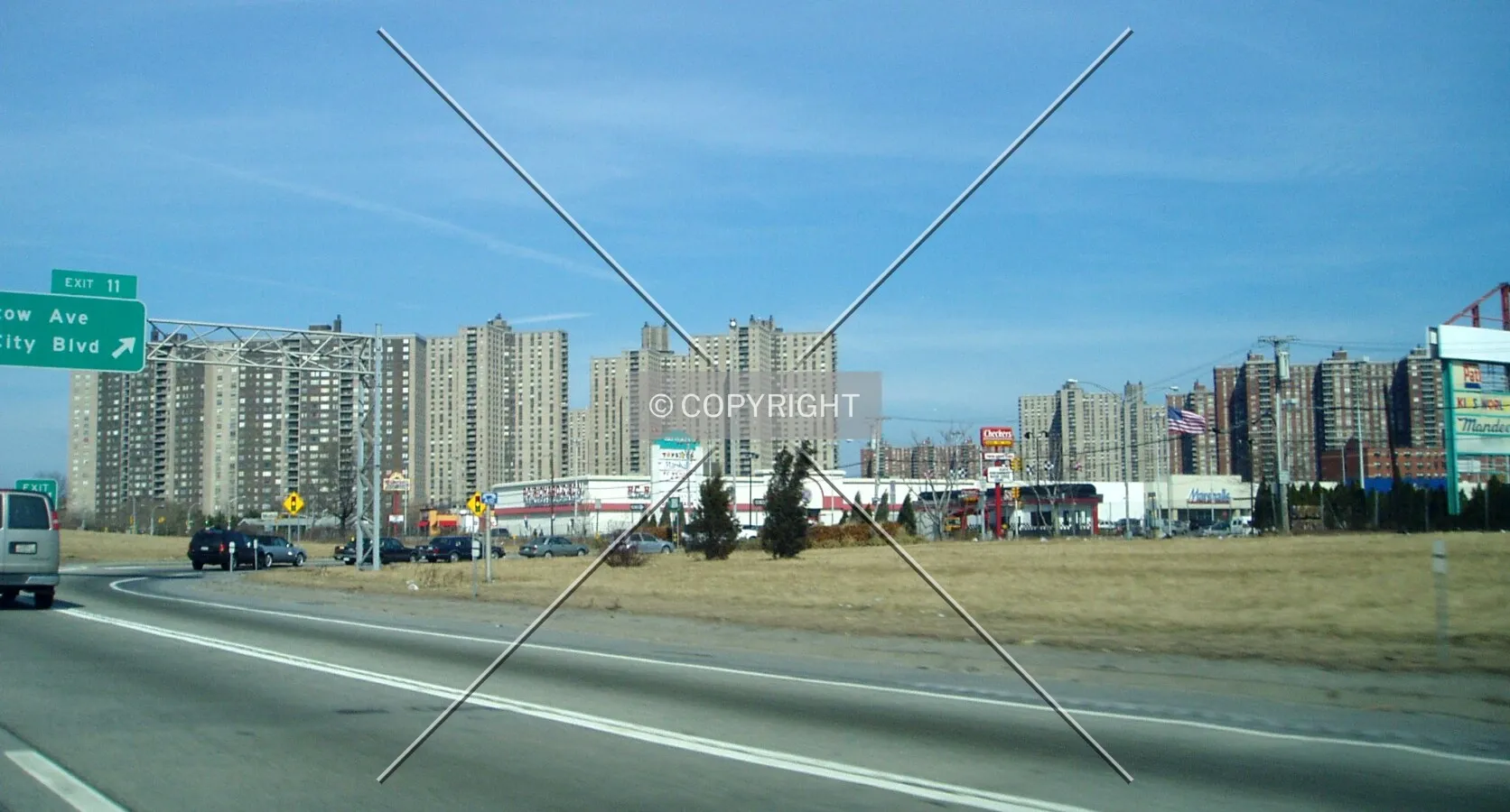 View from the southwest on Interstate 95