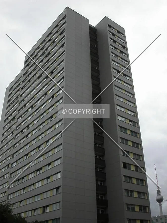 Side view of the tower