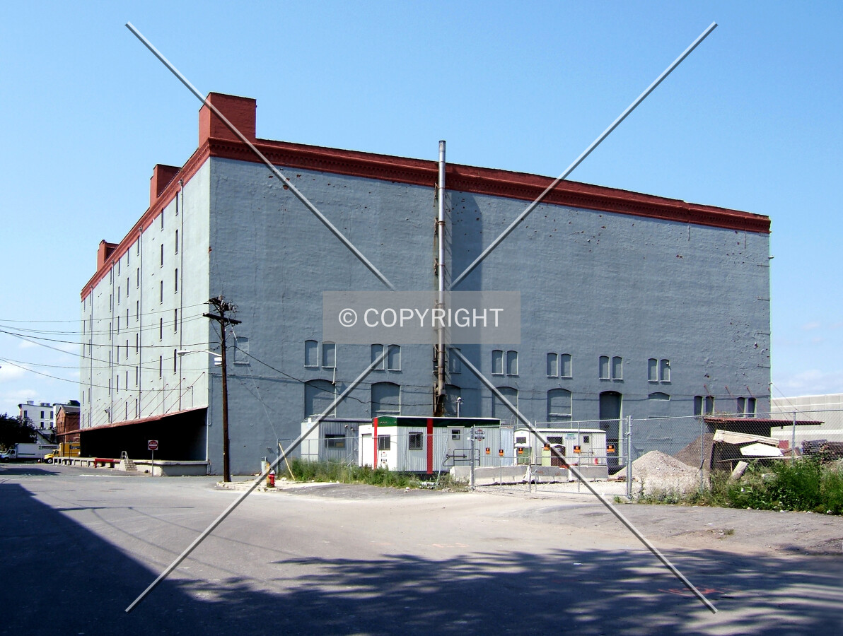 View from the east along 1st Street