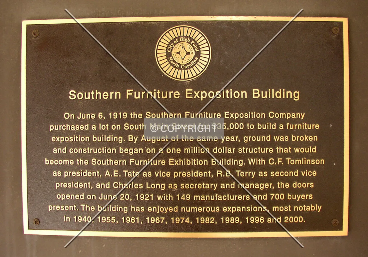 Historical marker at the Main Street entrance