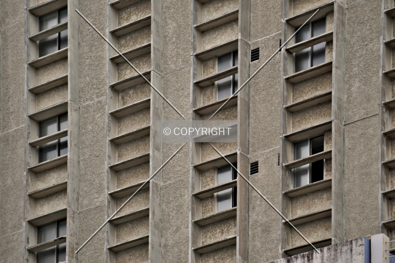 South facade detail; March 18, 2020