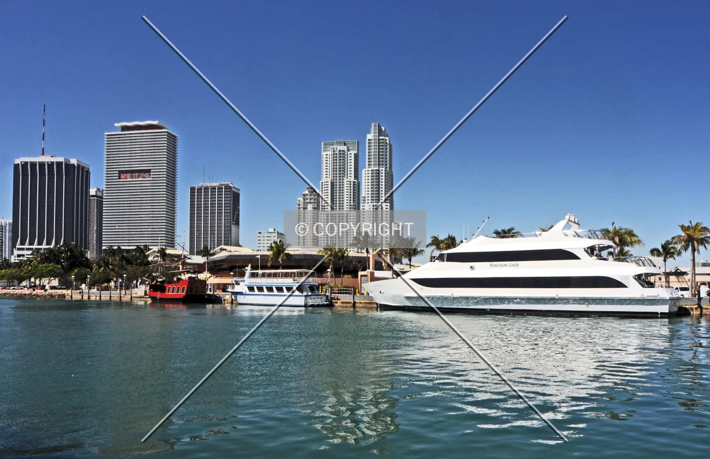 View from the east along Biscayne Bay